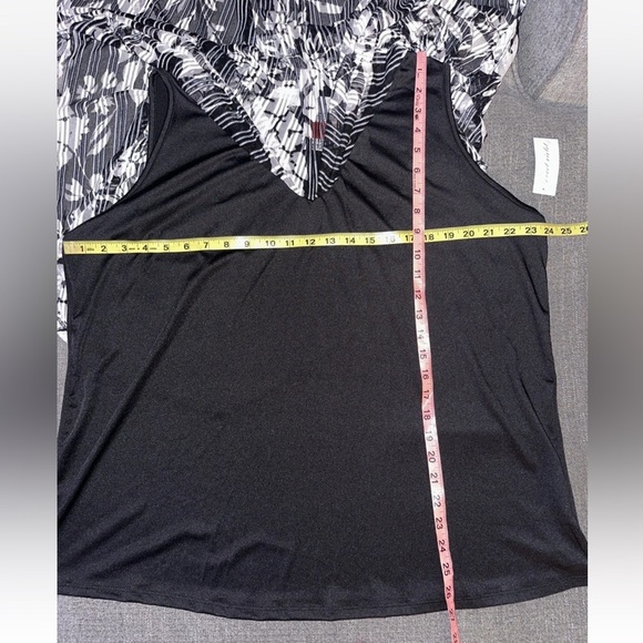 NWT Sweet Violet Size 2X 2 In 1 look Tank With Overblouse Bat Wing Sleeve Floral - Picture 10 of 10